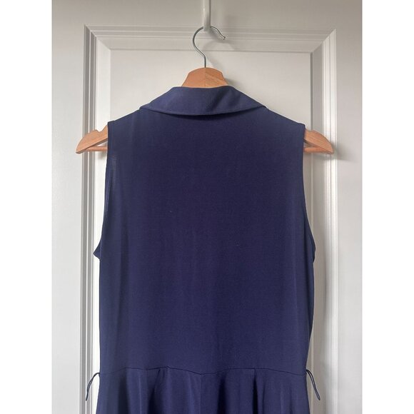 MICHAEL Michael Kors Navy Blue Jumpsuit Cropped Jumper Size S - Picture 5 of 8